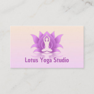 Tarjeta De Visita Yoga Lotus Flower Pose