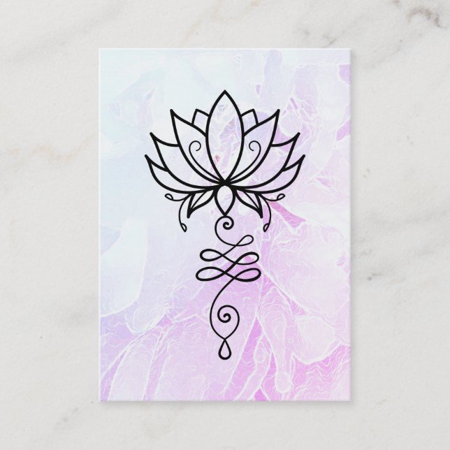 Tarjeta De Visita *~* Yoga Lotus. Nirvana Sagrada Geometría Peony (Anverso)
