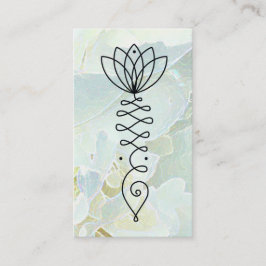 Tarjeta De Visita ~* Yoga Lotus Pastel Massage Reiki Healer Peony