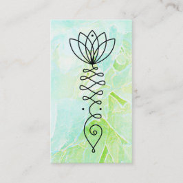 Tarjeta De Visita *~* Yoga Lotus Pastel Peony Massage Reiki Healer