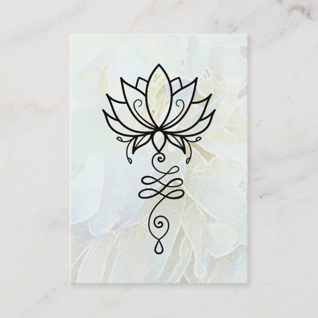 Tarjeta De Visita *~* Yoga Lotus Peony Nirvana Geometría sagrada (Anverso)