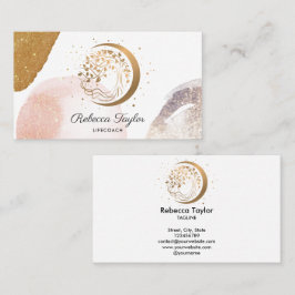 Tarjeta De Visita yoga luna de moda entrenador de la vida árbol de l