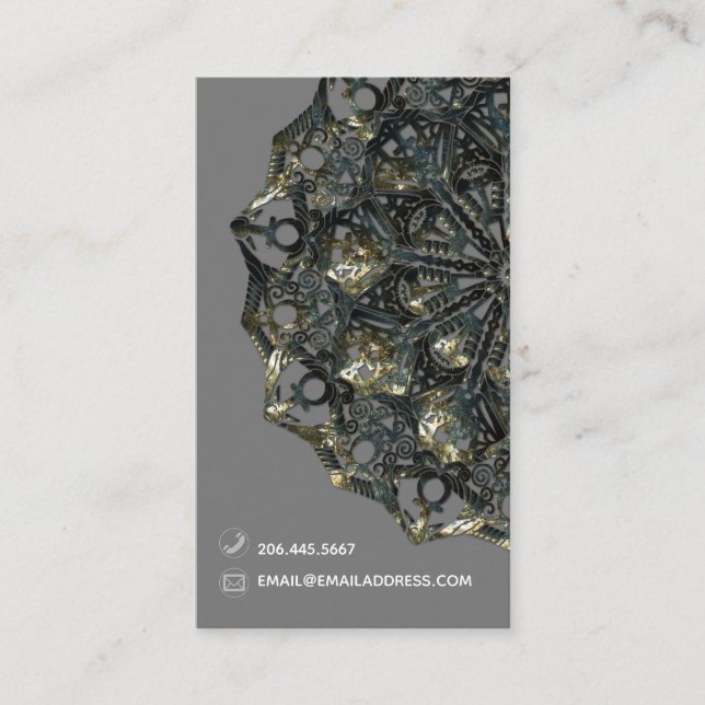Tarjeta De Visita Yoga Mandala Boho (Anverso)