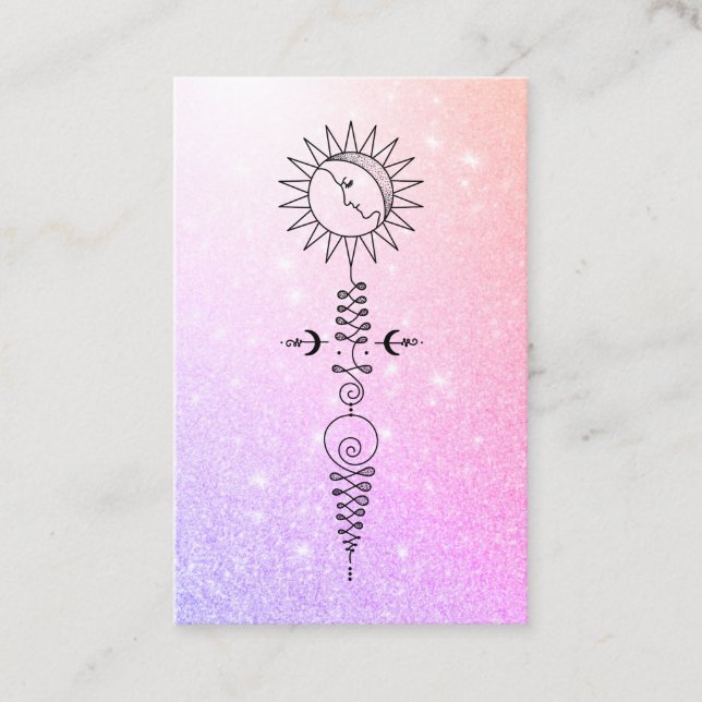 Tarjeta De Visita *~* Yoga - Masaje de Sun Moon Nirvana Reiki (Anverso)
