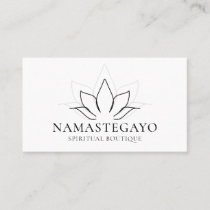 Tarjeta De Visita Yoga Meditación Espiritual Loto Zen Holístico