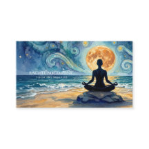 Yoga Meditación Noche estrellada Cielo Luna Océano