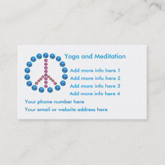 Tarjeta de visita Yoga Meditation Tranquilidad