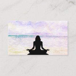 Tarjeta De Visita *~* Yoga Ocean Sunset Mindness Medición