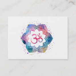 Tarjeta De Visita *~* Yoga Om Aum Lotus Flor Artístico