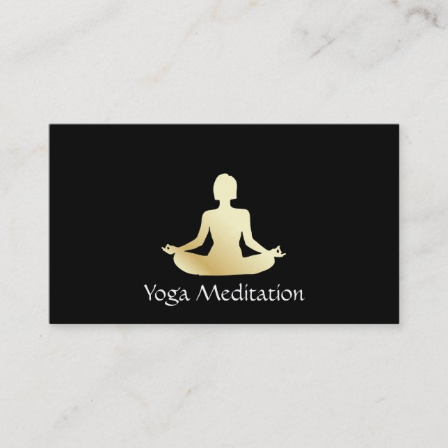 Tarjeta De Visita Yoga (oro) (Anverso)
