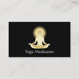 Tarjeta De Visita Yoga (oro) iluminado