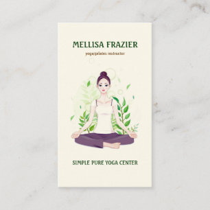 Tarjeta De Visita Yoga Pilates Meditación Negocios/Instructor