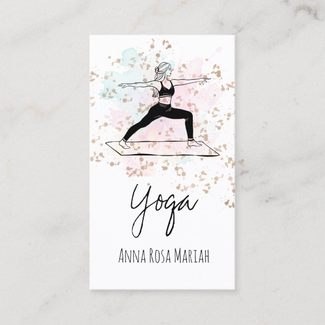 Tarjeta De Visita *~* Yoga Pose AP33 Rainbow Spiritual Chakra (Anverso)