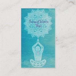 Tarjeta De Visita Yoga Pose y Mandala