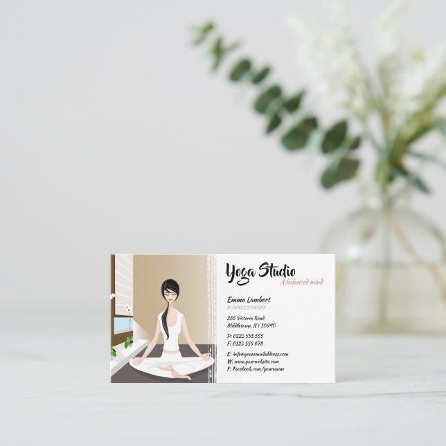Tarjeta De Visita Yoga | Profesional (Anverso de pie)