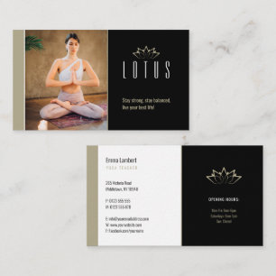 Tarjeta De Visita Yoga   Profesora profesional