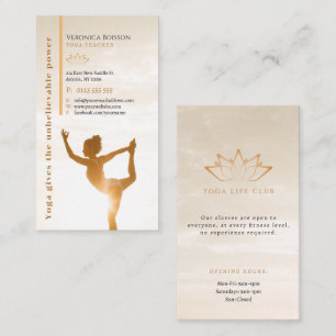 Tarjeta De Visita Yoga   Profesora profesional