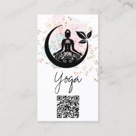 Tarjeta De Visita *~*Yoga QR AP33 Rainbow Lotus Spiritual