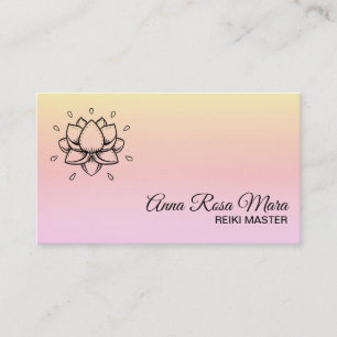 Tarjeta De Visita *~* Yoga Reiki Energy Healer Lotus Massachusetts