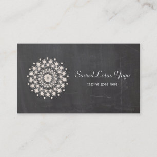 Tarjeta De Visita Yoga Rustic Lotus Mandala