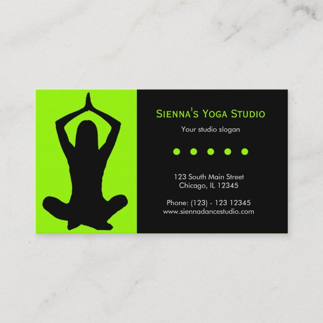 Tarjeta De Visita Yoga Studio (Anverso)