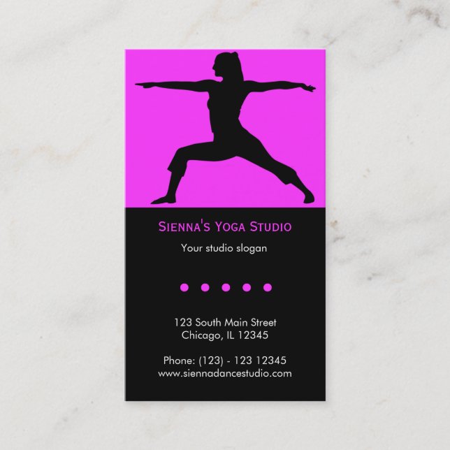 Tarjeta De Visita Yoga Studio (Anverso)