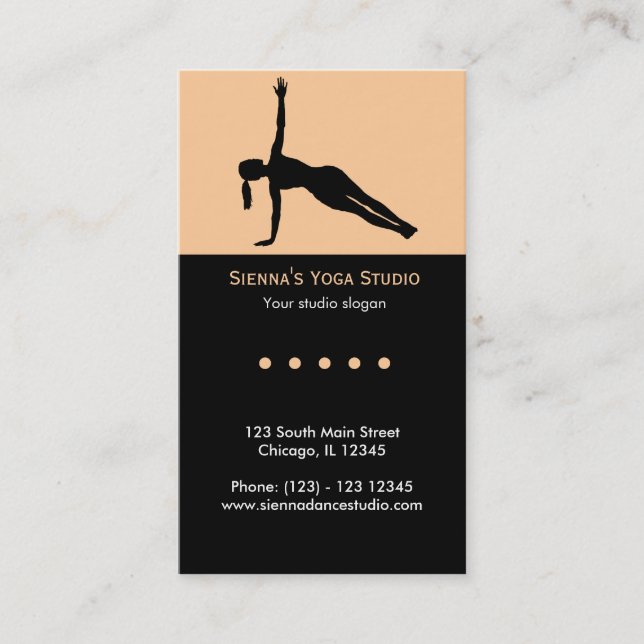 Tarjeta De Visita Yoga Studio (Anverso)