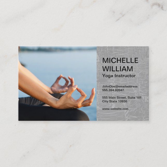 Tarjeta De Visita Yoga Studio | Meditación (Anverso)