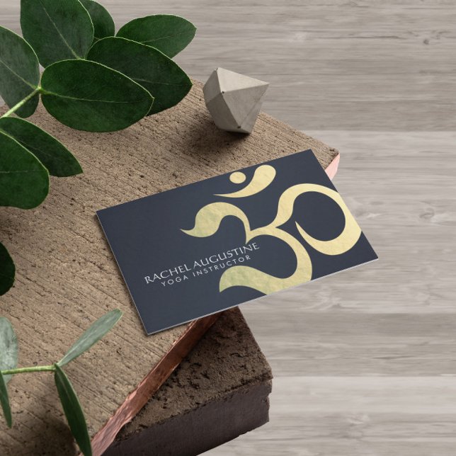 Tarjeta De Visita Yoga Studio Meditation Instructor Life Coach OM (Subido por el creador)