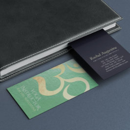 Tarjeta De Visita Yoga Studio Meditation Instructor Life Coach OM