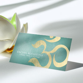 Tarjeta De Visita Yoga Studio Meditation Instructor Life Coach OM