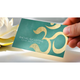 Tarjeta De Visita Yoga Studio Meditation Instructor Life Coach OM