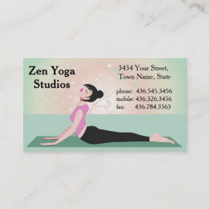 Tarjeta De Visita Yoga Zen - ver2 - Instructor o entrenador