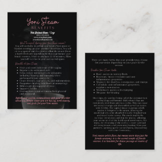 Tarjeta De Visita Yoni Steam Benefits Infocard