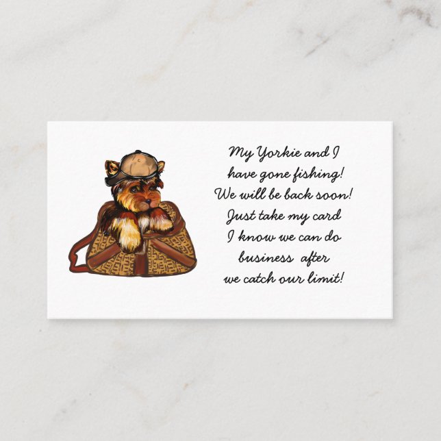 TARJETA DE VISITA YORKIE POO (Anverso)