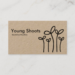 Tarjeta De Visita Young Shoots - (Kraft)