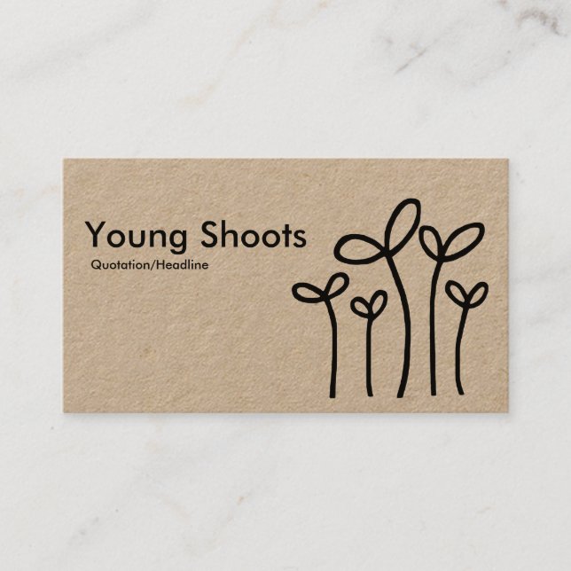 Tarjeta De Visita Young Shoots - (Kraft) (Anverso)
