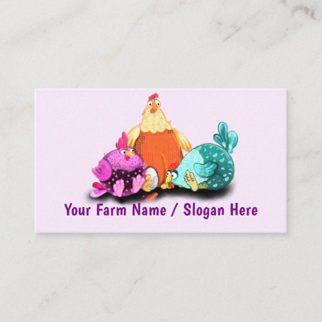 Tarjeta De Visita Your Happy Chicken Funny Business Cards Example (Anverso)