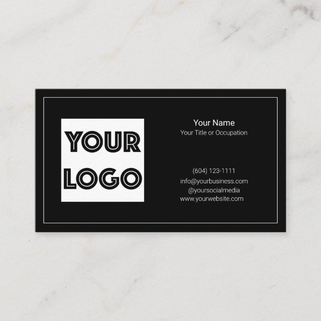 Tarjeta De Visita Your Logo Custom QR Code Marketing (Anverso)