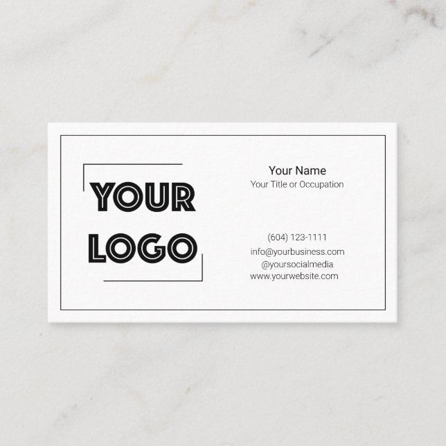 Tarjeta De Visita Your Logo Custom QR Code Marketing (Anverso)