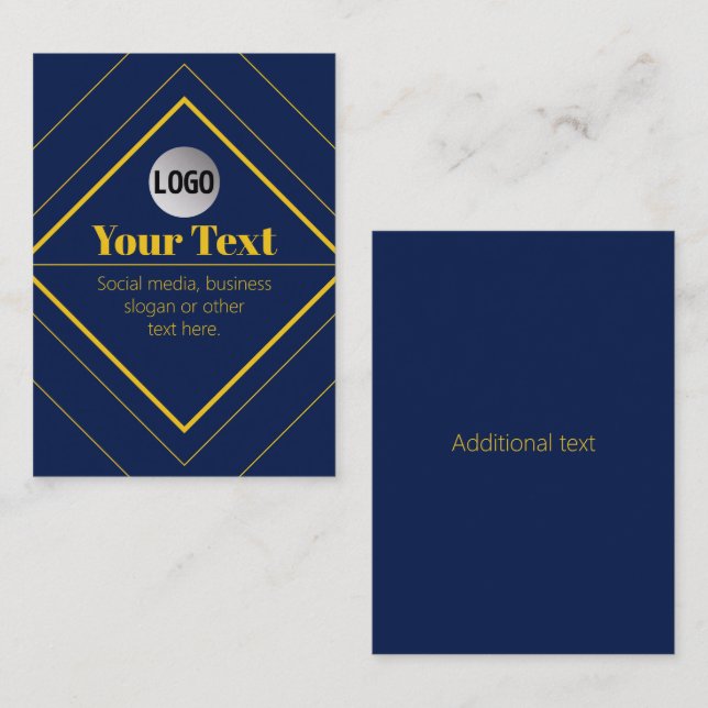 Tarjeta De Visita Your Logo & Customizable Design Template (Anverso / Reverso)