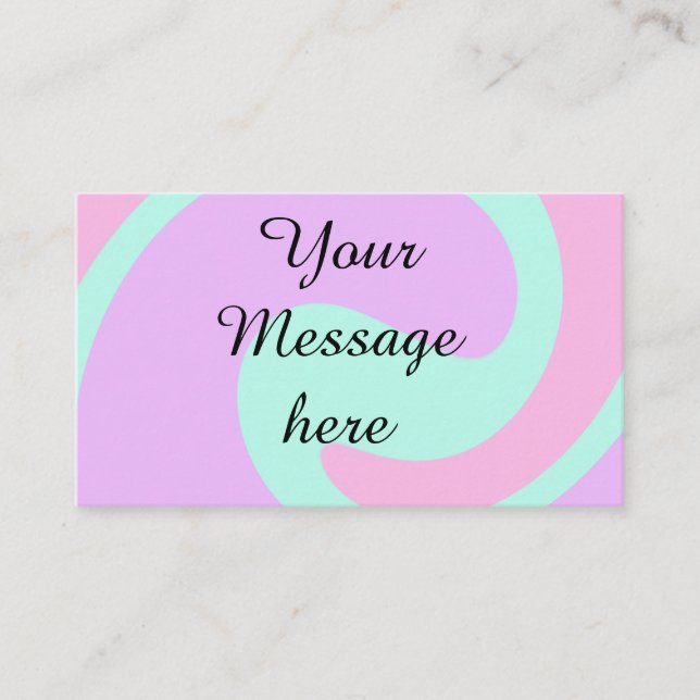 Tarjeta De Visita Your message here add text name monogram pink past (Anverso)