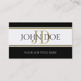 Tarjeta De Visita ¡YourJobTitle! El oro raya B/B