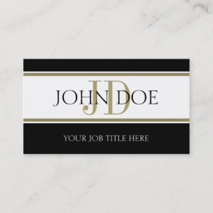Tarjeta De Visita ¡YourJobTitle! El oro raya B/B