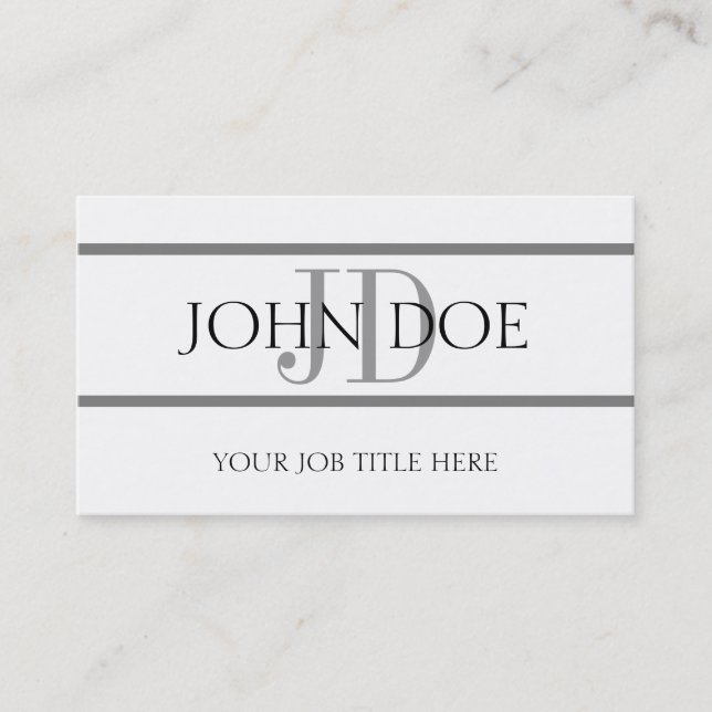 Tarjeta De Visita YourJobTitle raya W/W (Anverso)