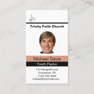 Tarjeta De Visita Youth Pastor Photo ID