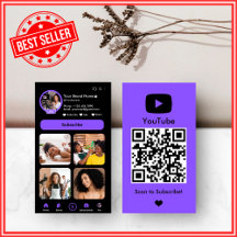 YouTube Purple Influencer Vlogger Creador de códig