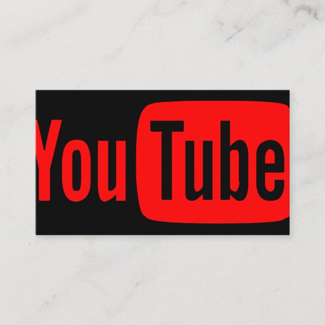Tarjeta De Visita Youtube, un bloguero de redes sociales, un bloguer (Anverso)