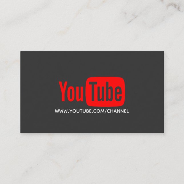 Tarjeta De Visita Youtube, un bloguero de redes sociales, un bloguer (Anverso)