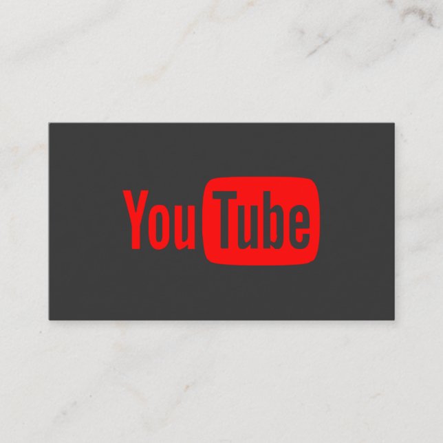 Tarjeta De Visita Youtube Youtuber Vloger Bloguero De Medios Sociale (Anverso)